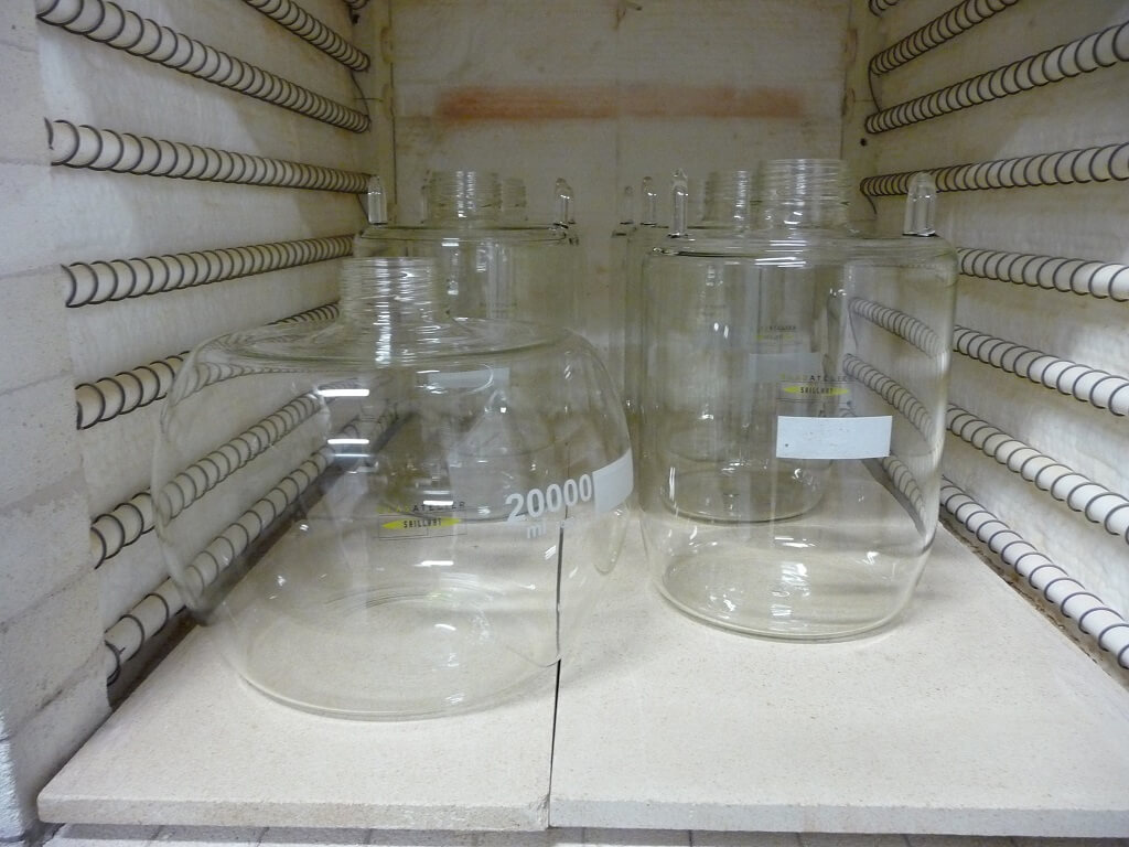 Vessels in borosilicate glass 20 liters with GLS80
